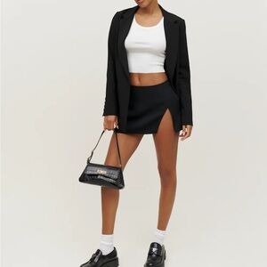 Reformation Black Mini Skirt